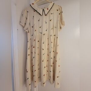 Top Shop Floral Cream Maternity Dress